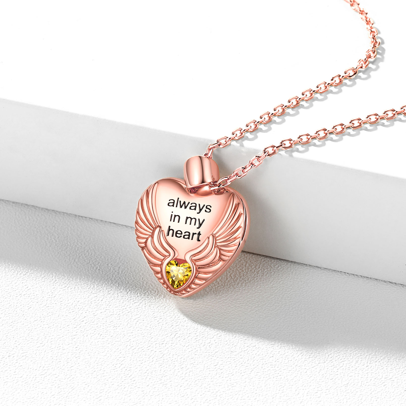 Custom Photo Locket Pendant Birthstone Necklace for Women rose gold occasion