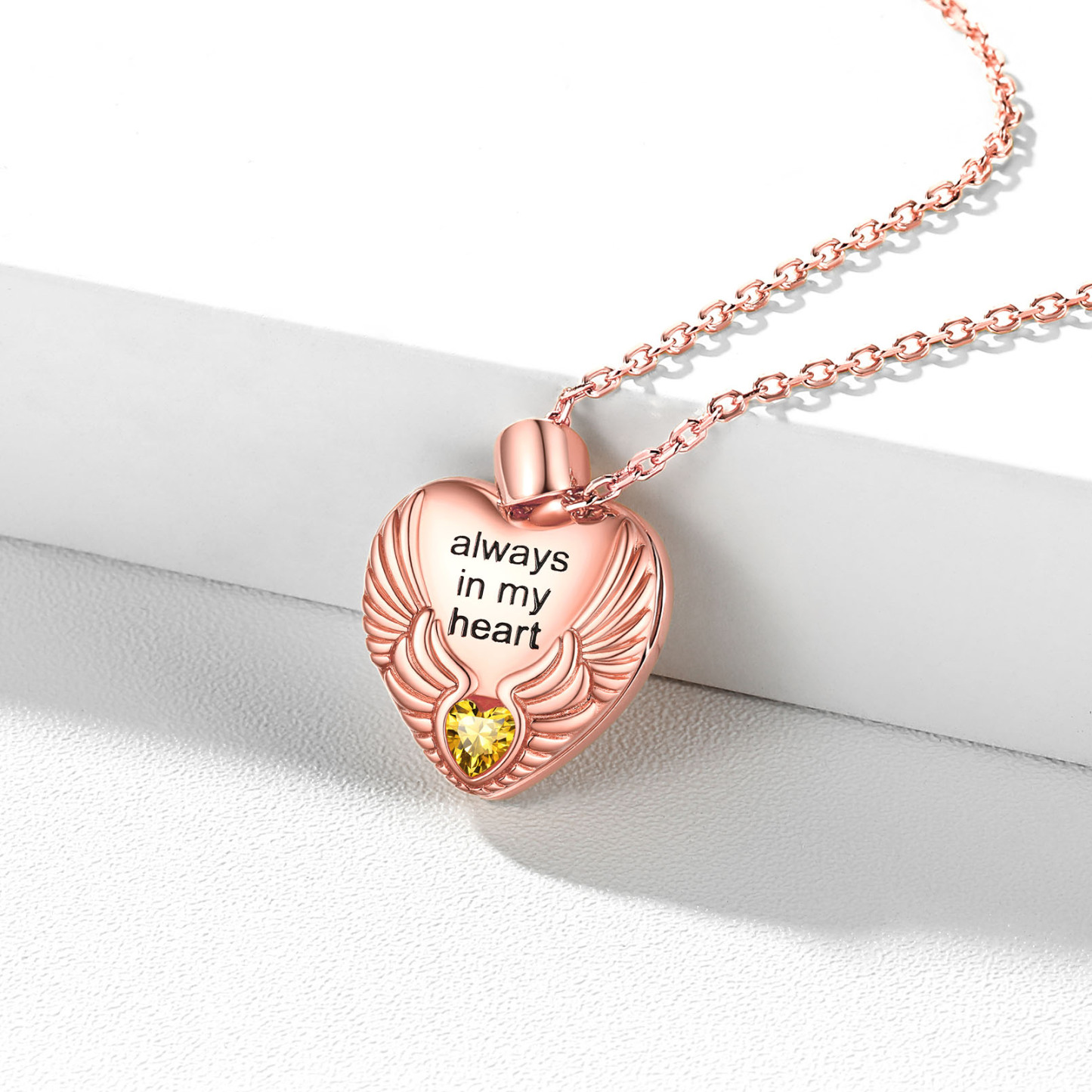 Custom Photo Locket Pendant Birthstone Necklace for Women rose gold occasion
