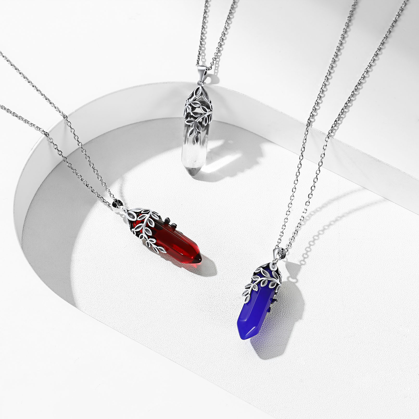 Birthstone Olive Leaf  Necklace for women occasion