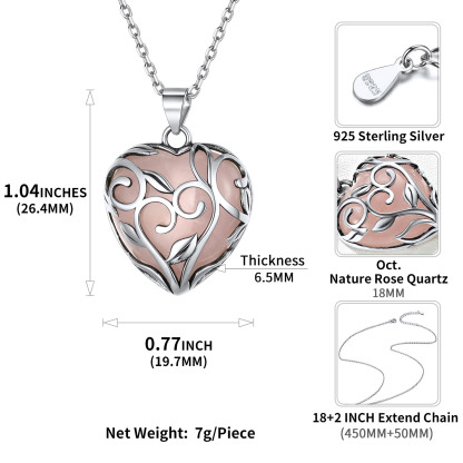 Birthstone Tree of Life Pendant Necklaces for Women DETAIL