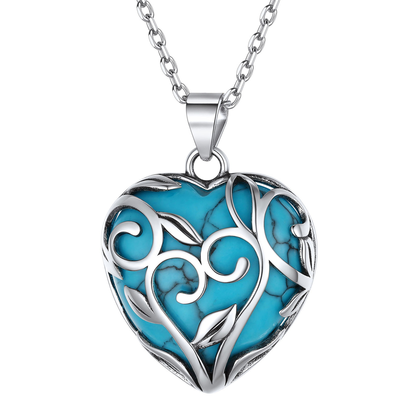 Birthstone Tree of Life Pendant Necklaces for Women DEC