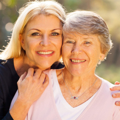 Birthstone 925 Sterling Silver Mom Necklace For Women model