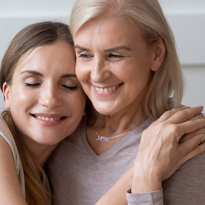 Birthstone  Mom Necklace For Women  model