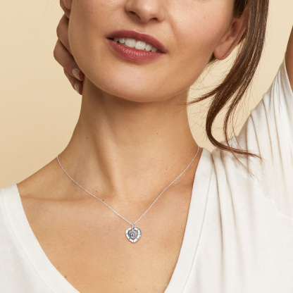 Personalized Photo Projection Heart Pendant Necklace model