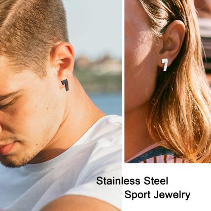 Custom Name Sport Stud Number Earrings for Men sports jewelry
