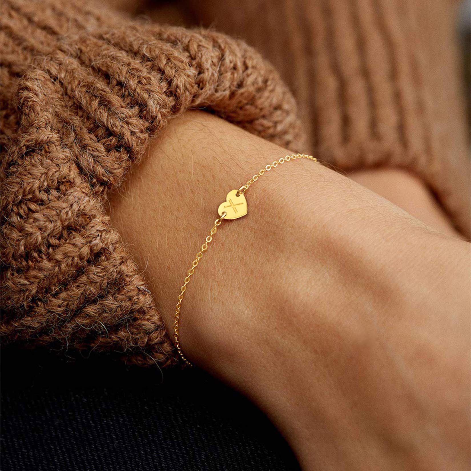 Personalized Initials Letters Bracelets For Women gold