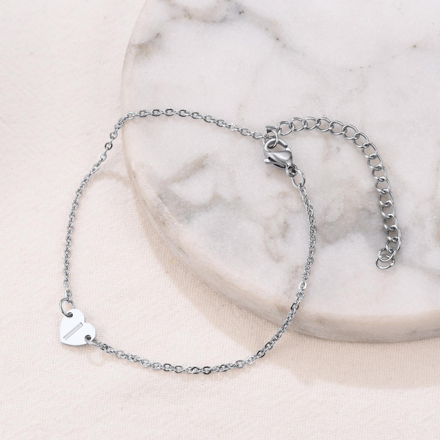 Personalized Initials Letters Bracelets For Women silver