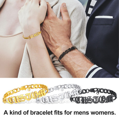 Custom Name Cuban Chain Bracelet for Men collection