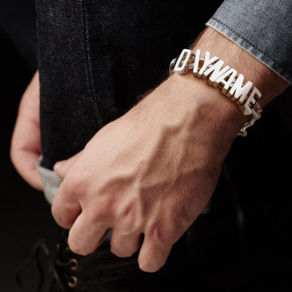 Personalized Stylish Cuban Link Chain Name Bracelet