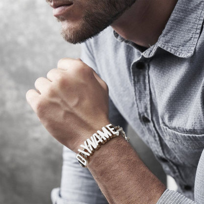 Personalized Stylish Cuban Link Chain Name Bracelet