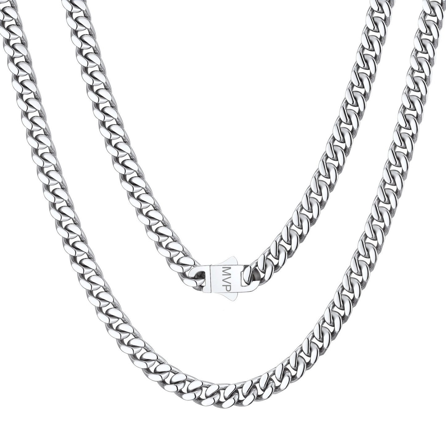 Chunky Miami Cuban Link Chain Hip-Hop Necklace for Men 5mm Silver