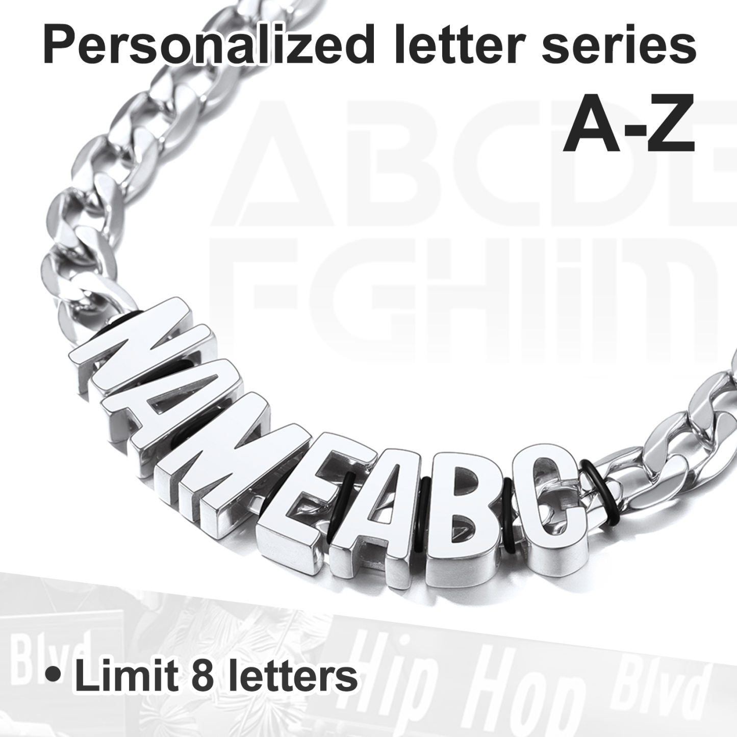 Personalized Name Chain Necklace for Women Men