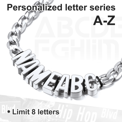 Personalized Name Chain Necklace for Women Men