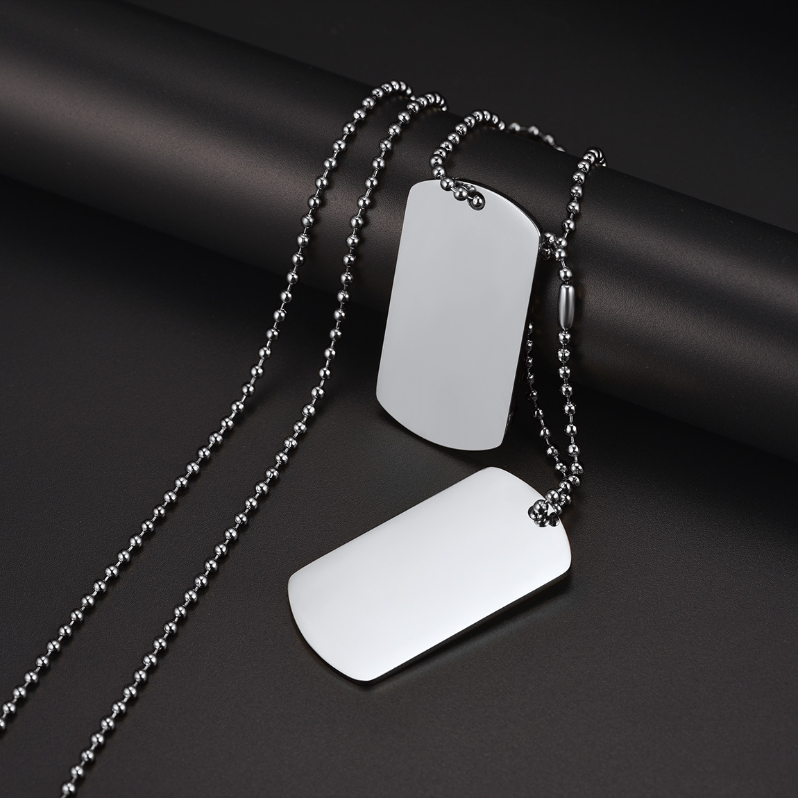 Dog Tags Personalized Stainless Steel Necklace for Men Custom Text Engraved Military US Army ID Tag/Saint Michael Guardian Pendant