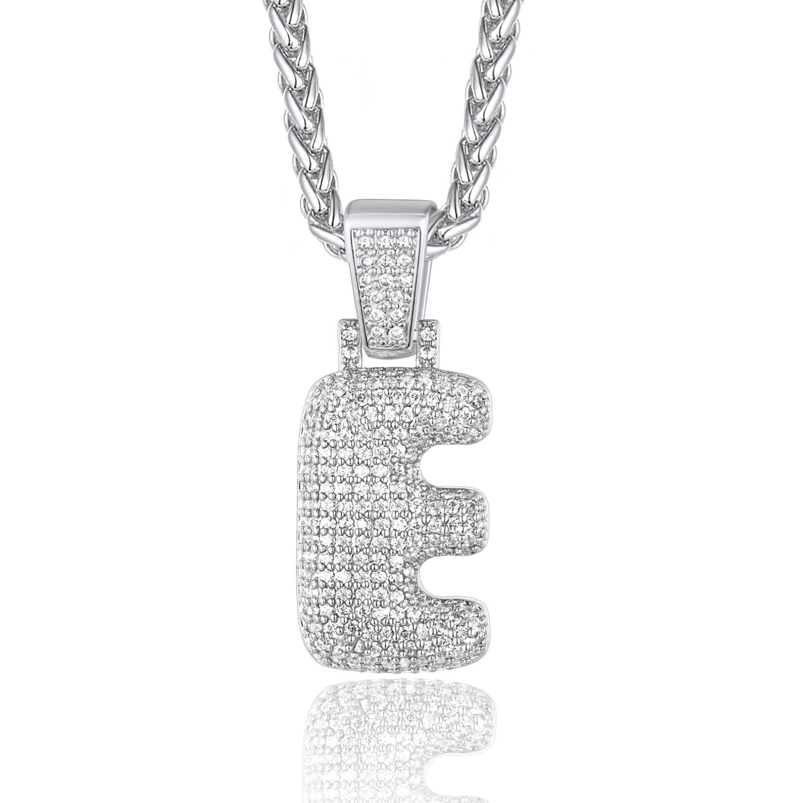 Custom Bubble Initial Necklace with Letter