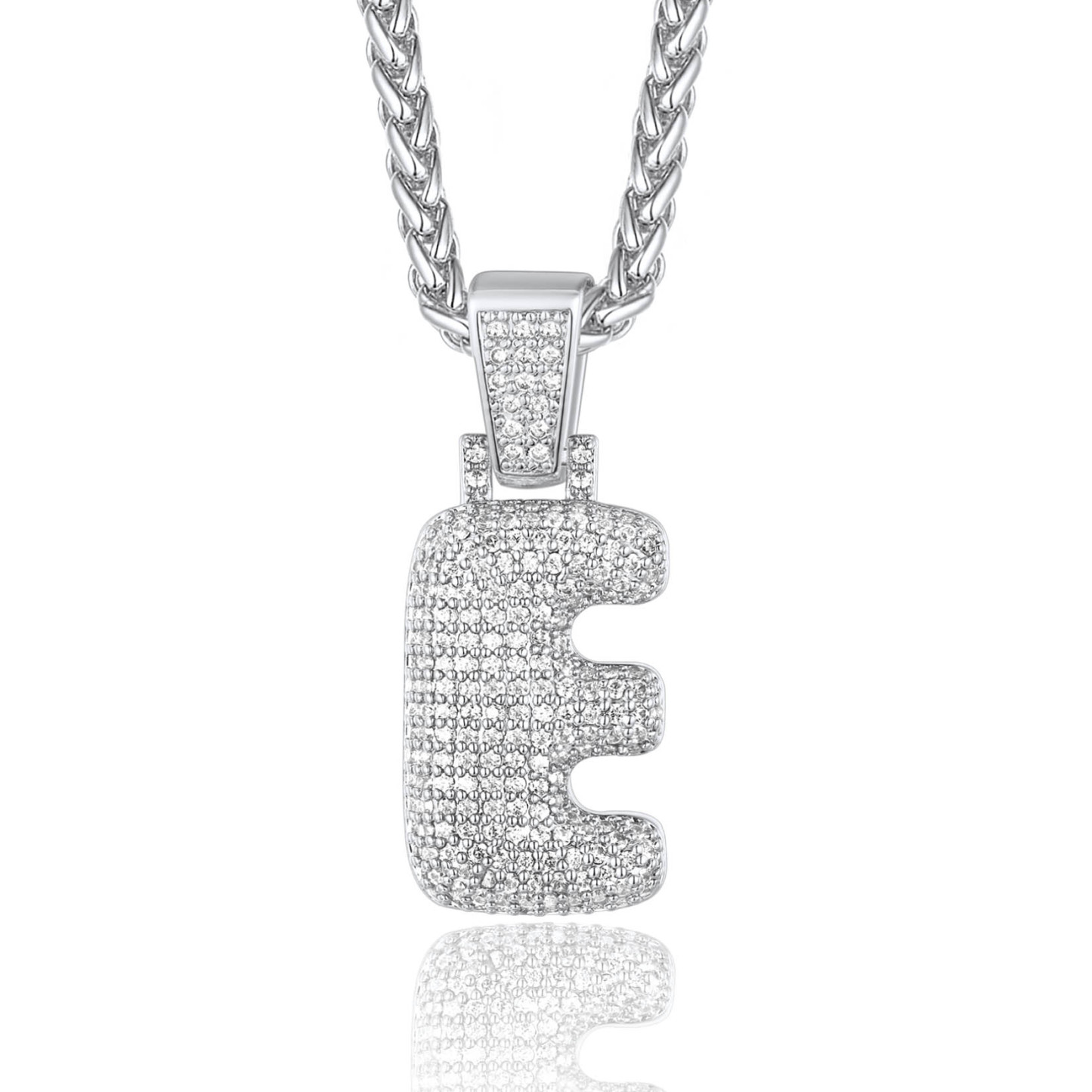 Custom Bubble Initial Necklace with Letter