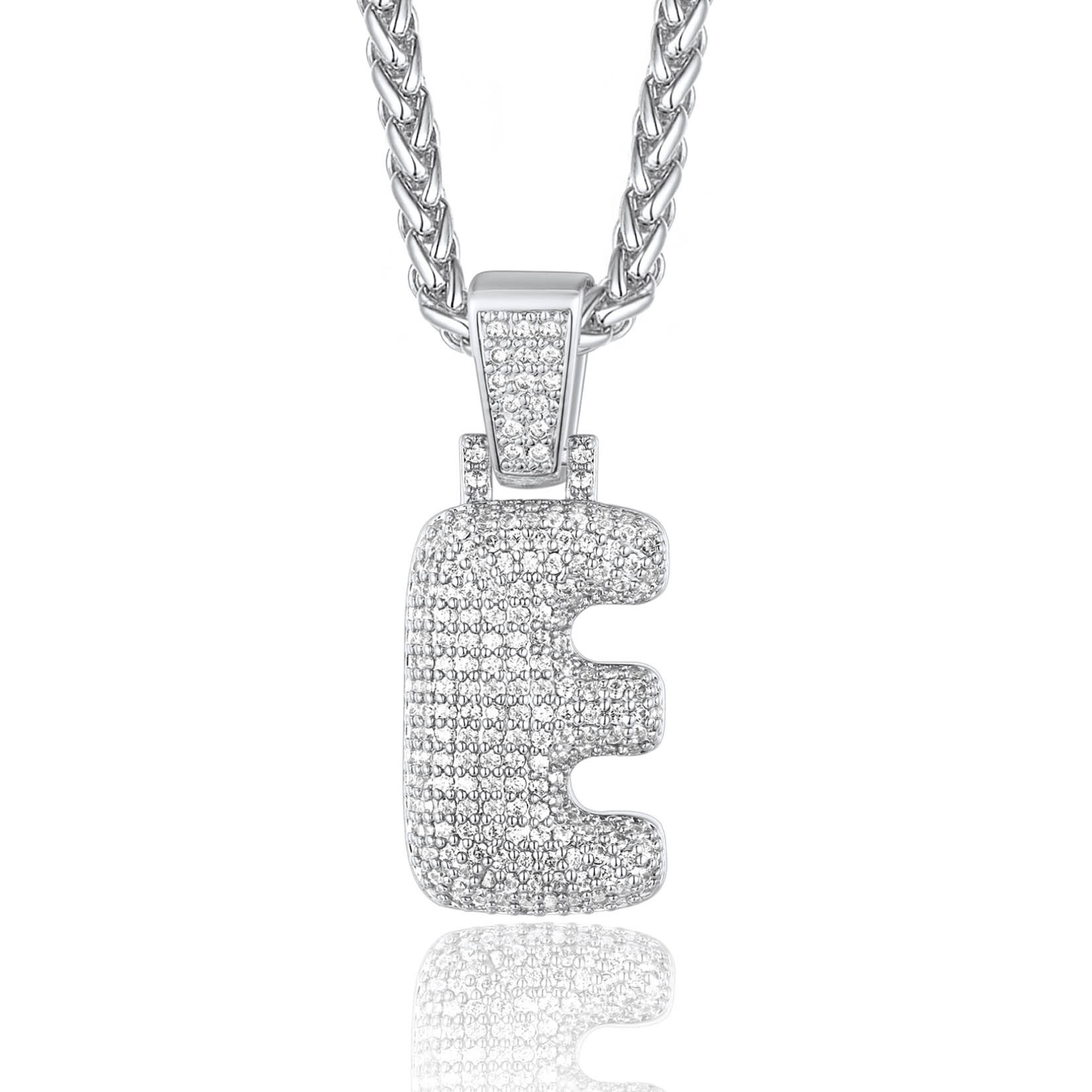 Custom Bubble Initial Necklace with Letter