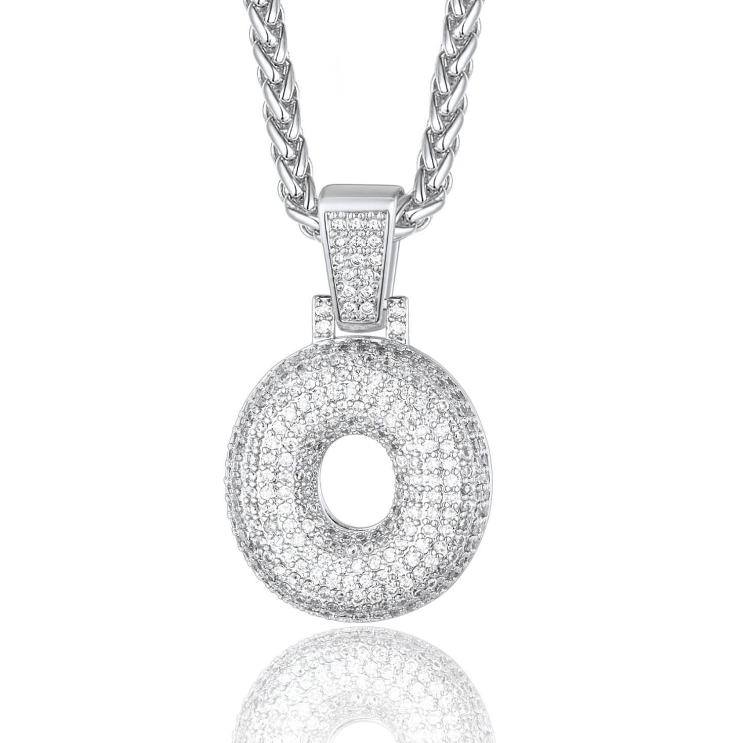 Custom Bubble Initial Necklace with Letter