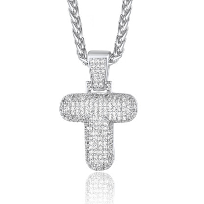 Custom Bubble Initial Necklace with Letter