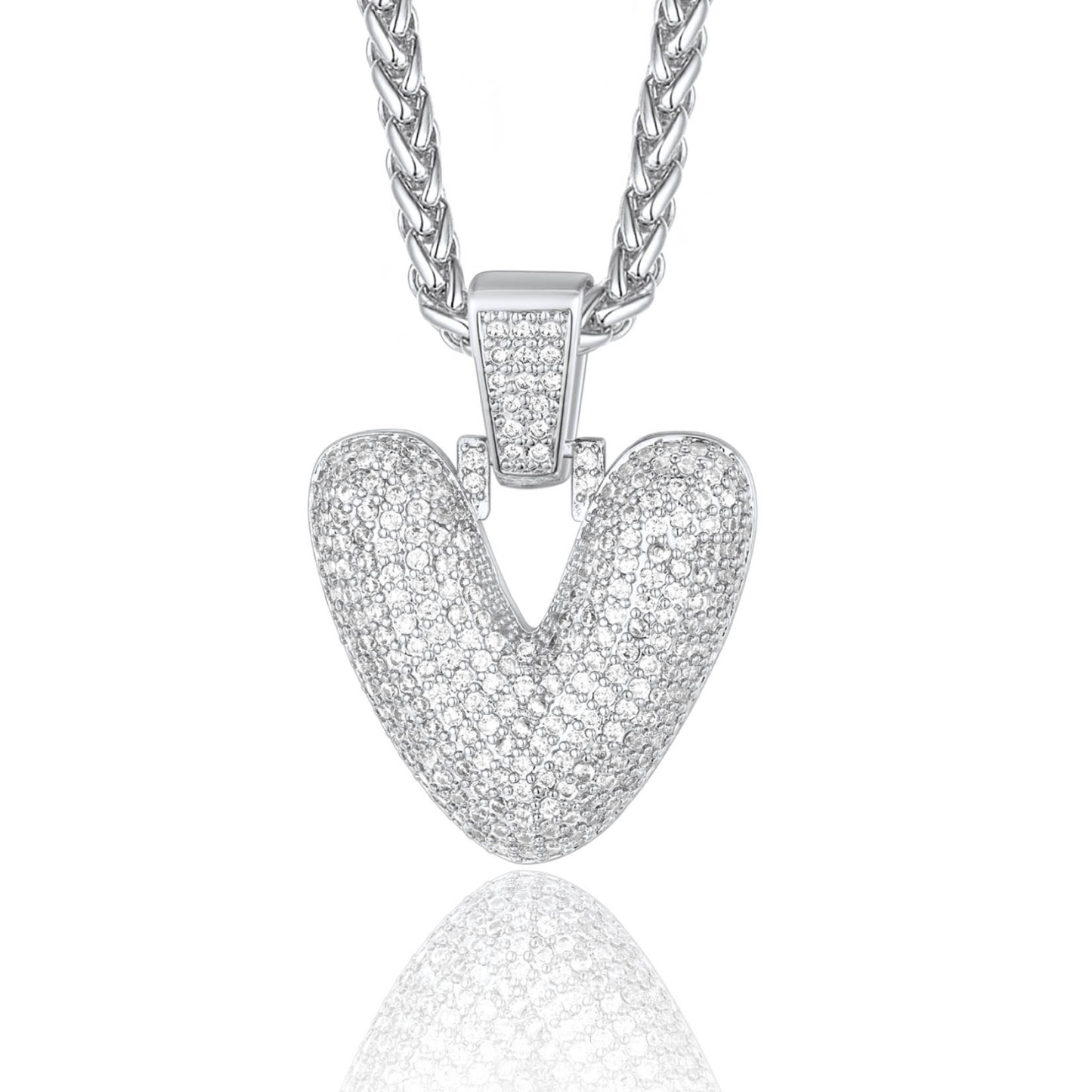 Custom Bubble Initial Necklace with Letter