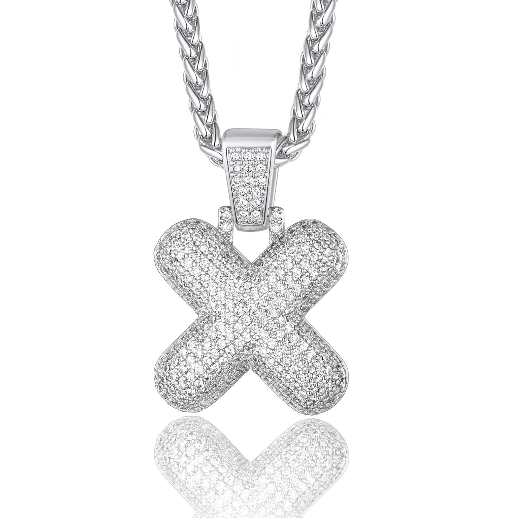 Custom Bubble Initial Necklace with Letter