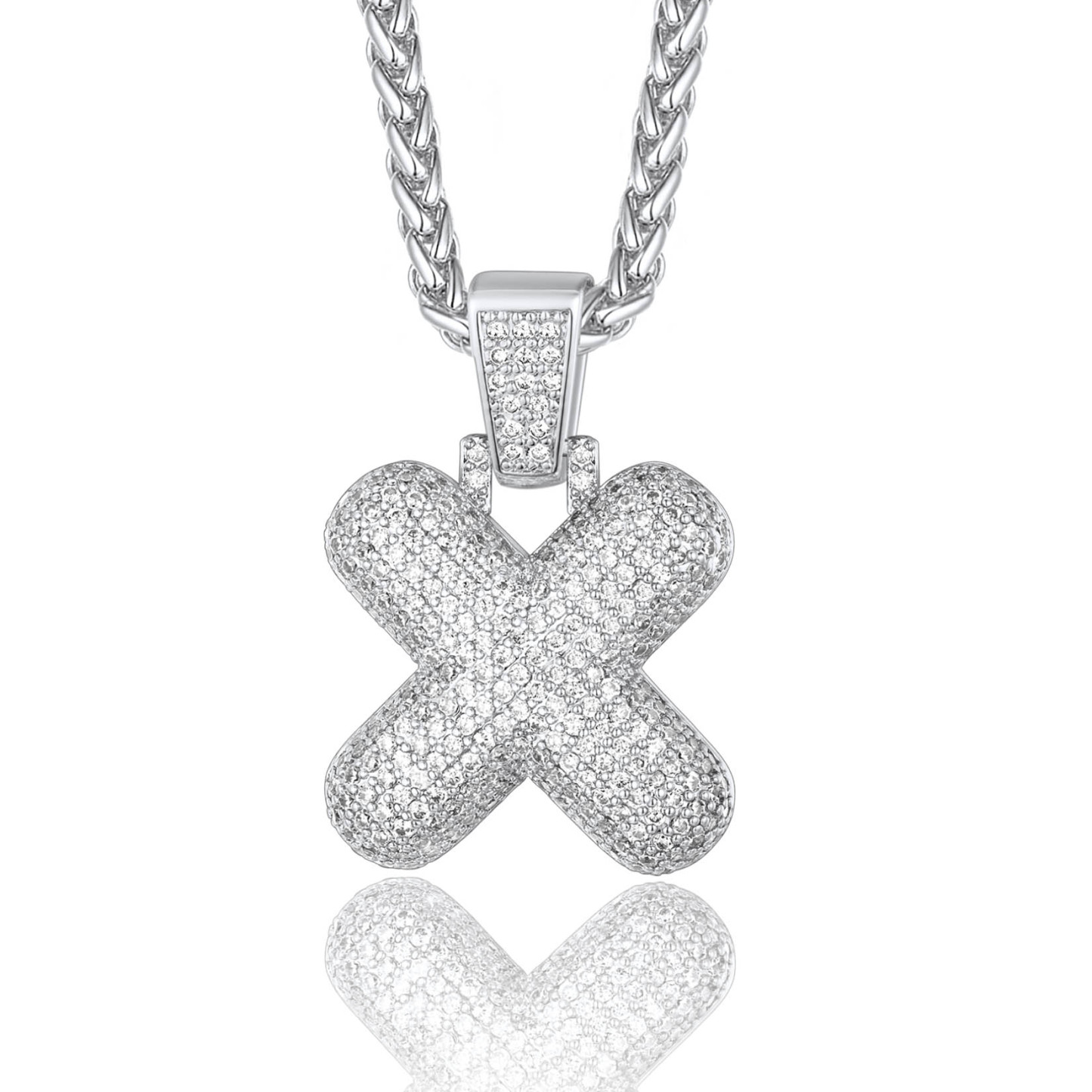 Custom Bubble Initial Necklace with Letter