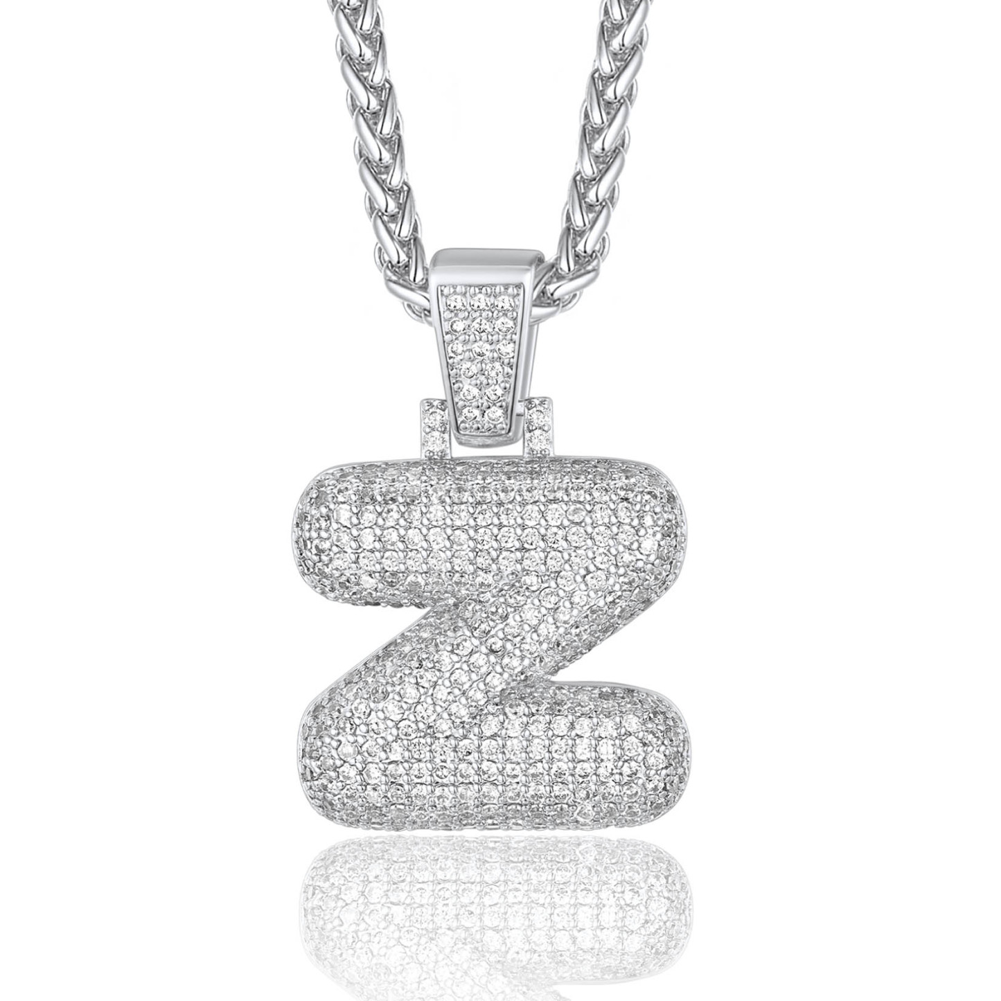 Custom Bubble Initial Necklace with Letter