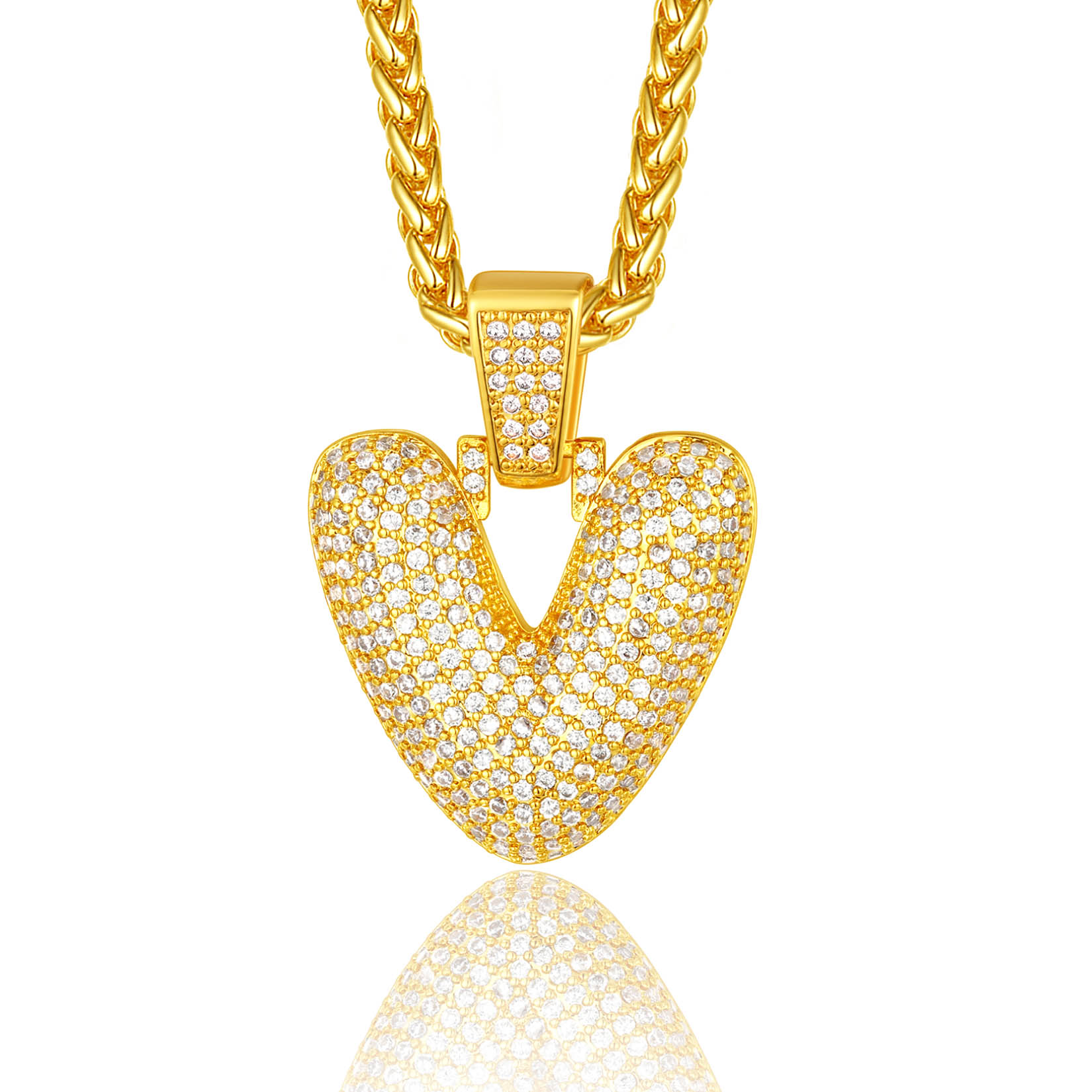 Custom Bubble Initial Necklace with Letter