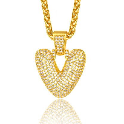 Custom Bubble Initial Necklace with Letter