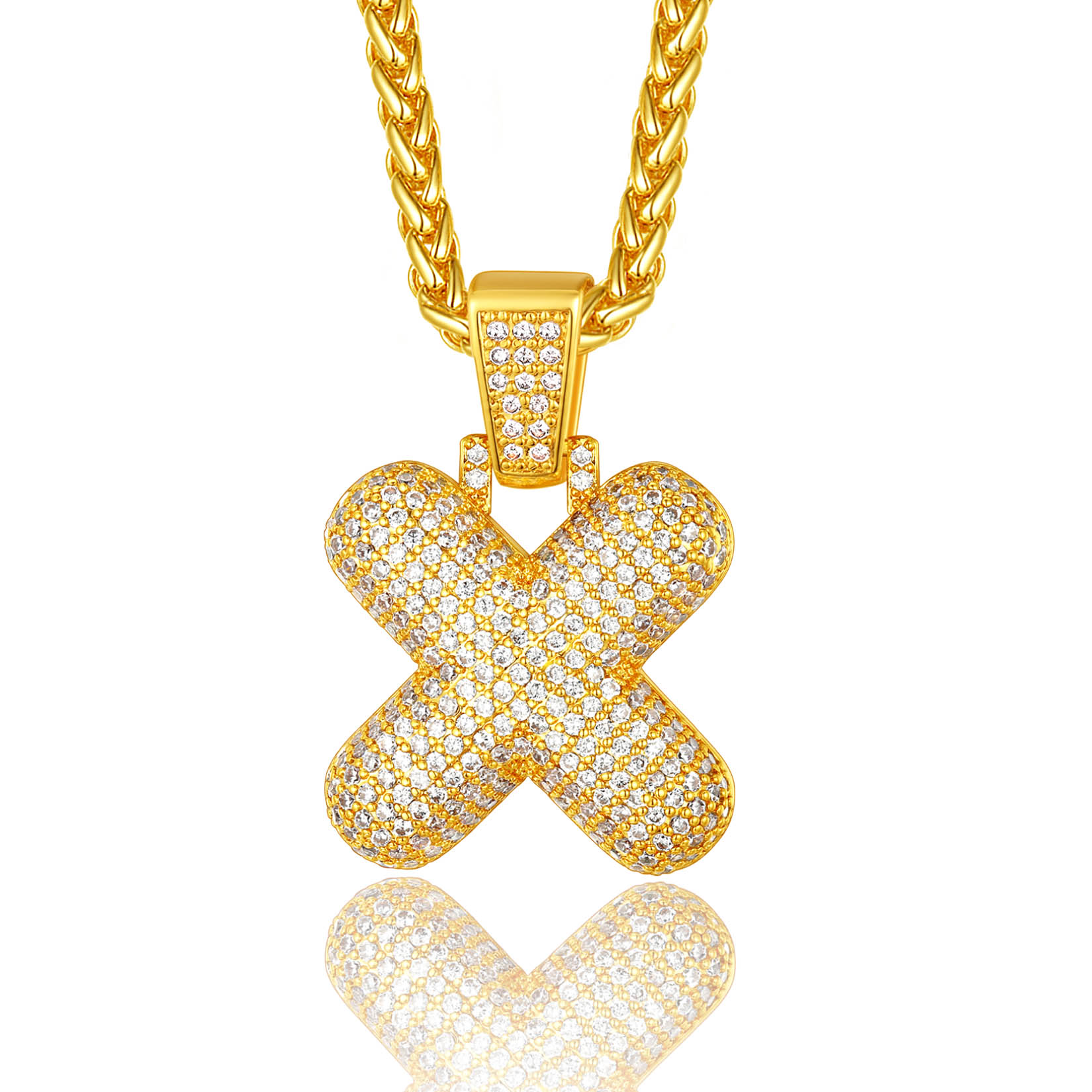 Custom Bubble Initial Necklace with Letter