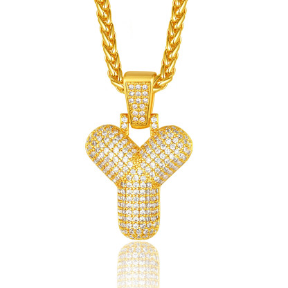 Custom Bubble Initial Necklace with Letter