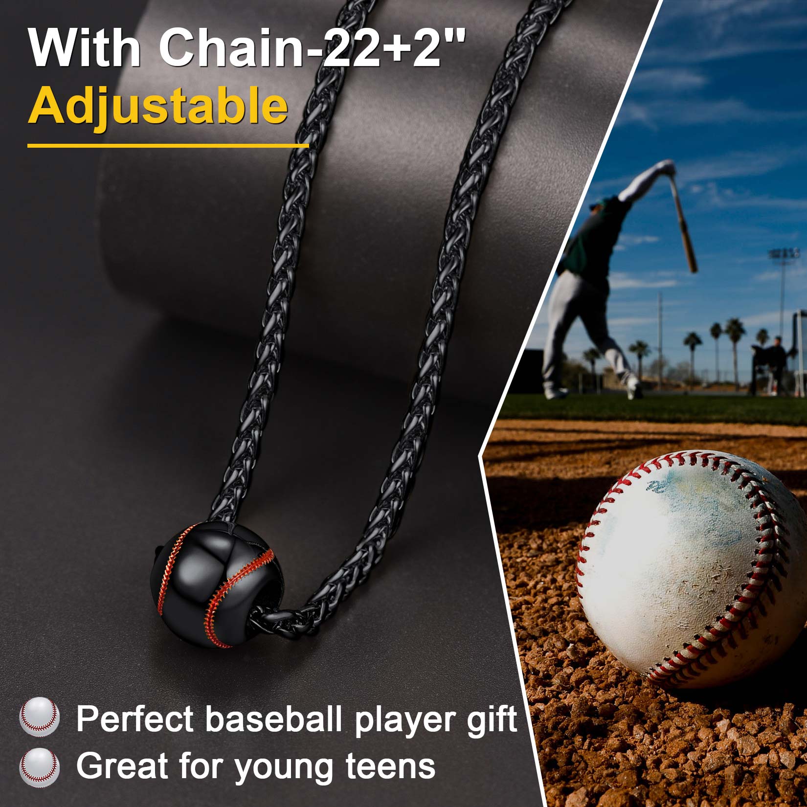  Customized Baseball Necklace Sports Pendant