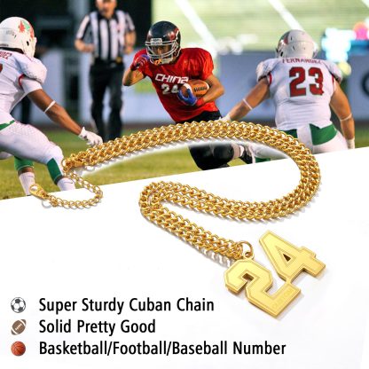 Personalized Engraved Number Pendant Necklace For Men high quality