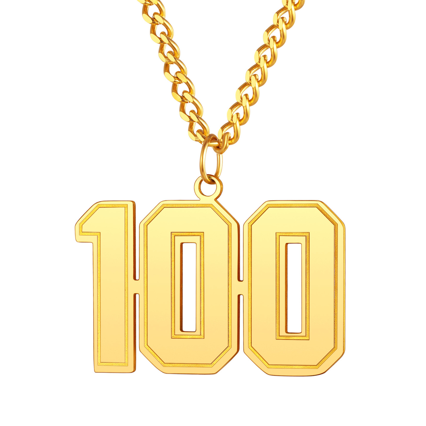 Custom Sports Number Pendant Necklace For Men