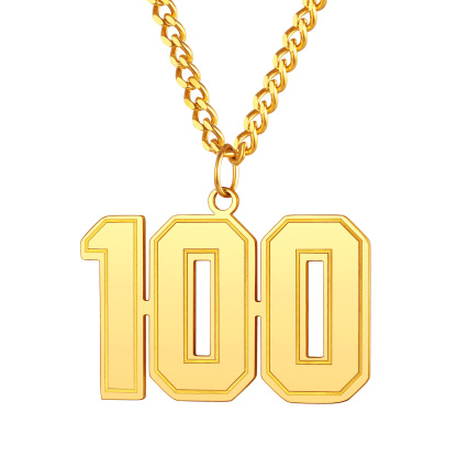 Custom Sports Number Pendant Necklace For Men
