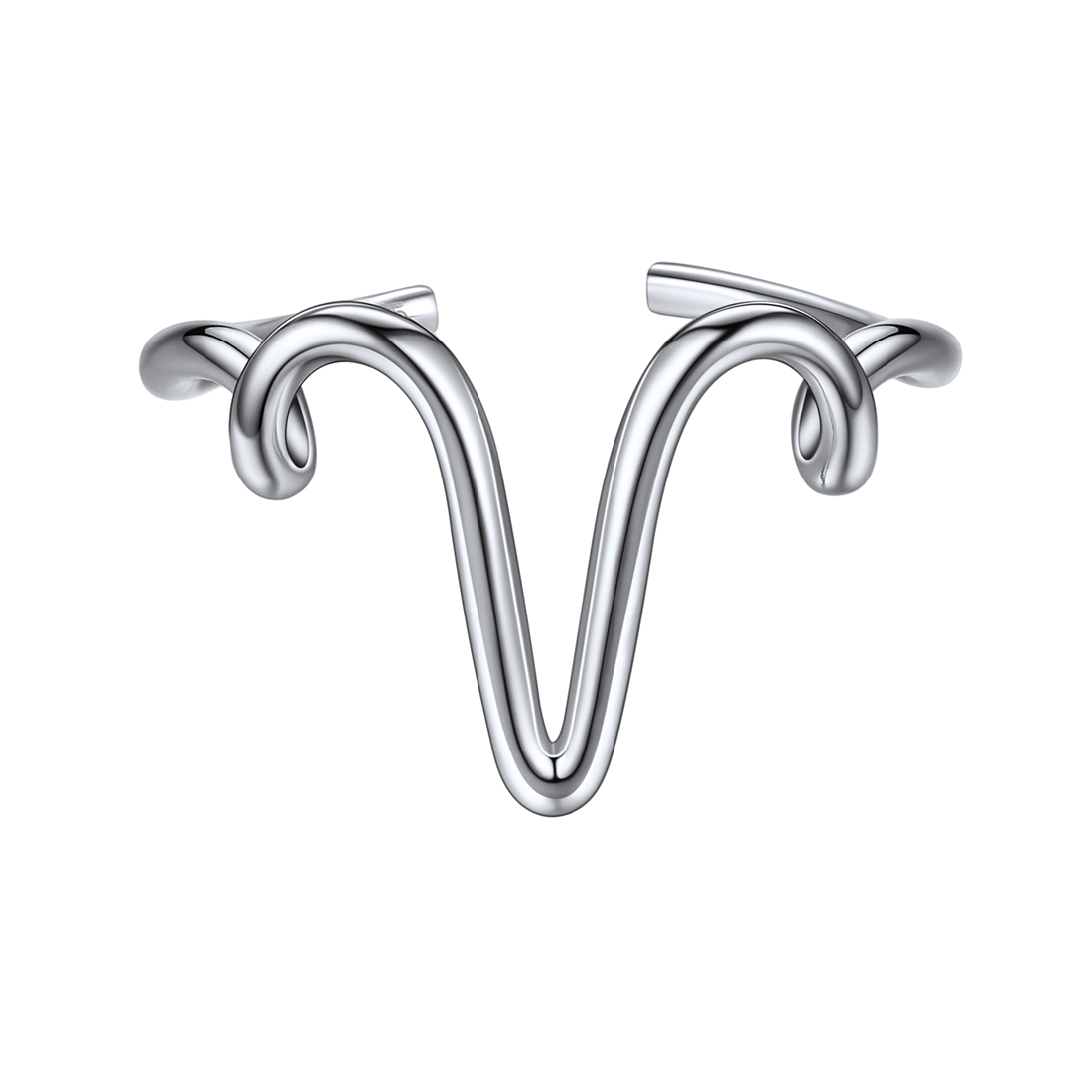 Sterling Silver Statement Initial Adjustable Letter Ring