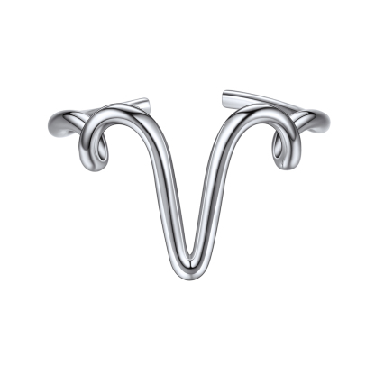 Sterling Silver Statement Initial Adjustable Letter Ring