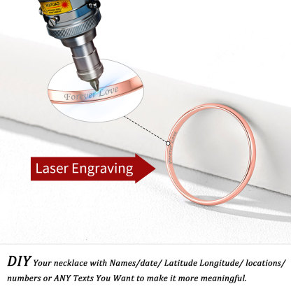 Personalized Sterling Silver Band Ring for Couple