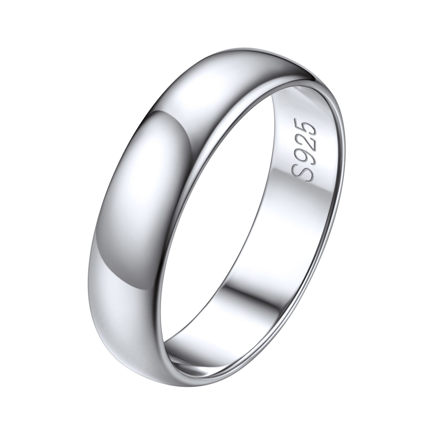 Personalized Sterling Silver Band Ring for Couple