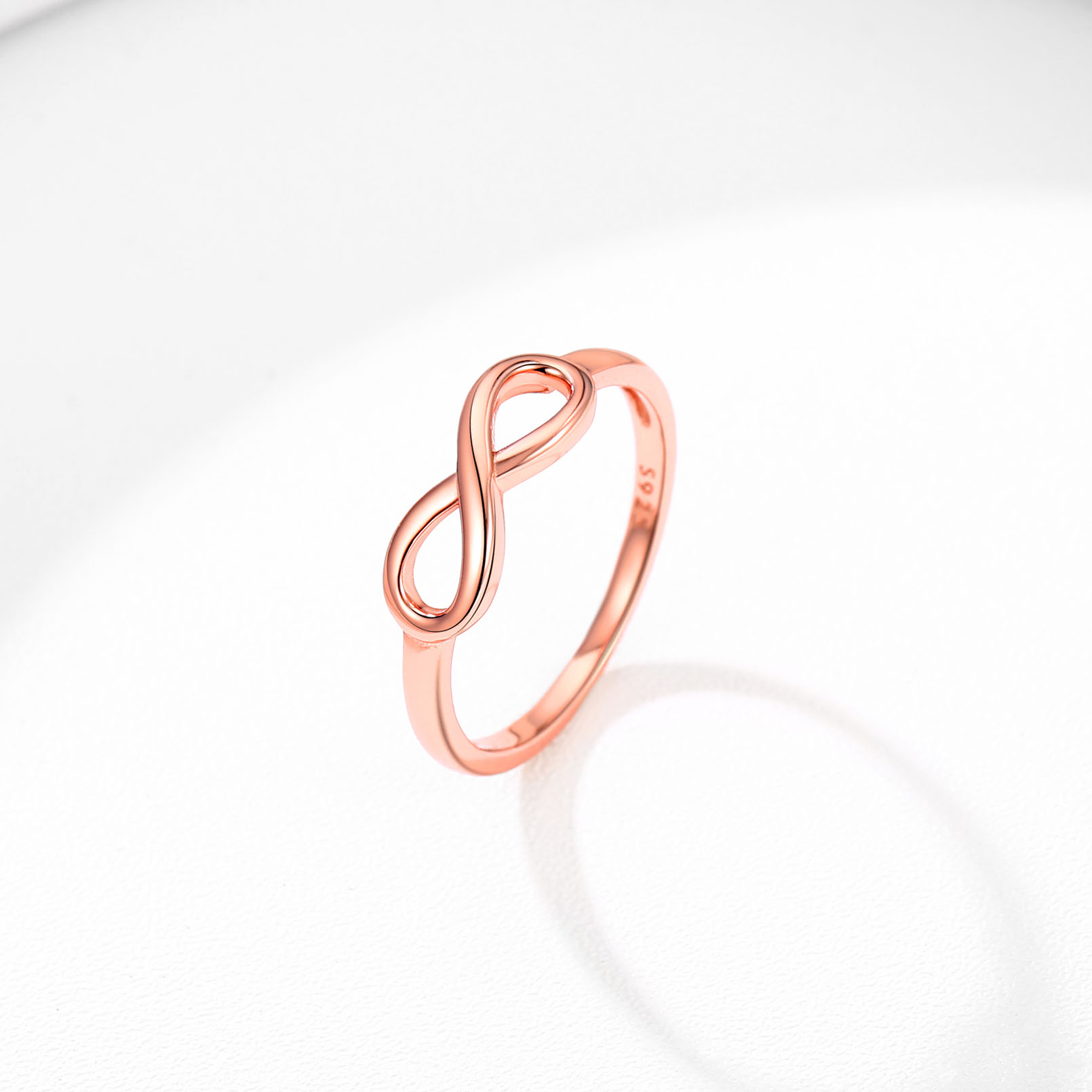 Engraved 925 Sterling Silver Infinity Rings For Women