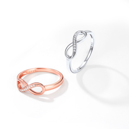 Custom Engraved 925 Sterling Silver Infinity Ring For Women collection