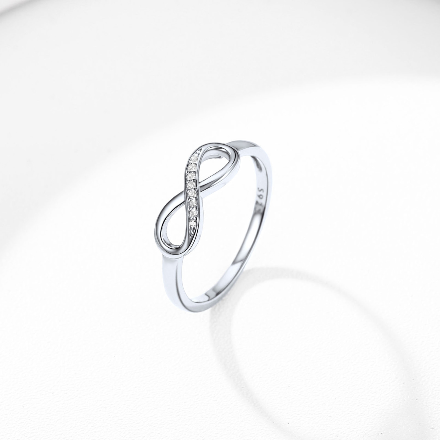 Engraved 925 Sterling Silver Infinity Ring For Women occasion silver