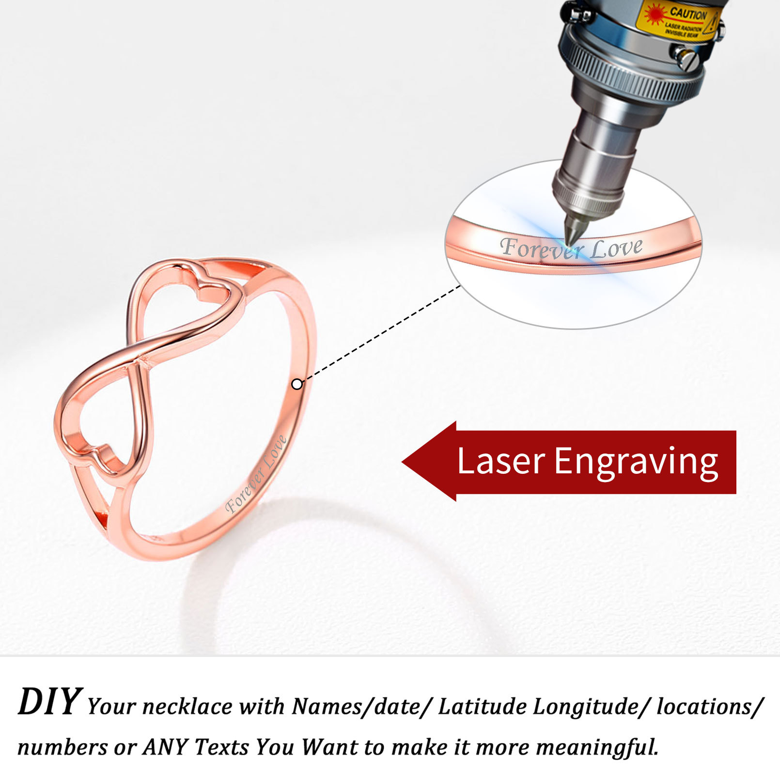 Personalized Engraved Infinity Rings 