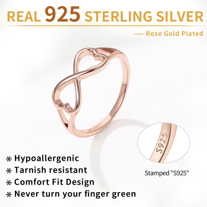 Personalized Engraved Infinity Knot Promise Rings 