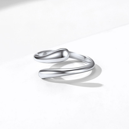  925 Sterling Silver Teardrop Toe Ring Minimalist Adjustable Foot Jewelry DETAIL