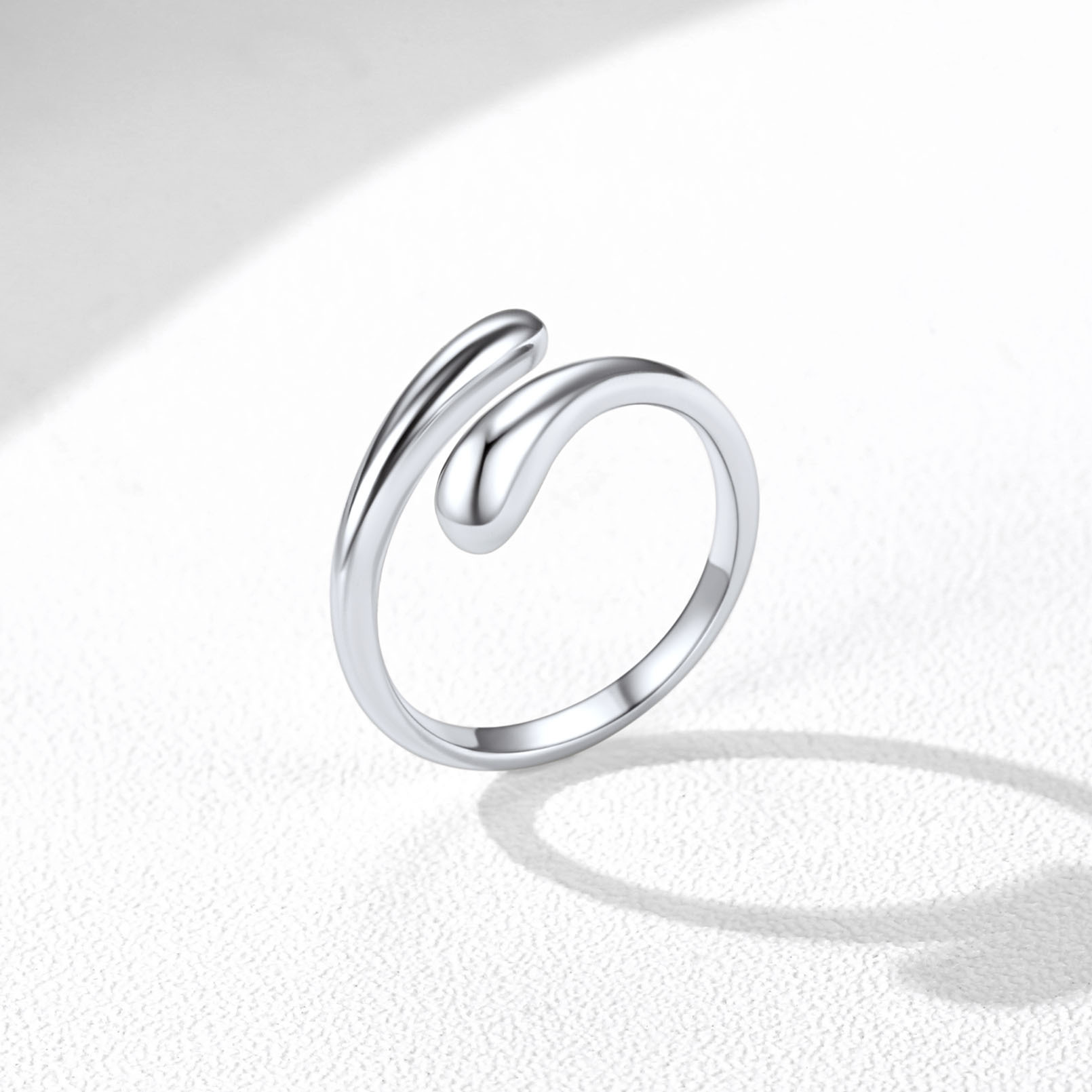  Sterling Silver Teardrop Toe Ring Minimalist Adjustable Foot Jewelry DETAIL