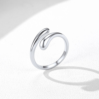  Sterling Silver Teardrop Toe Ring Minimalist Adjustable Foot Jewelry DETAIL