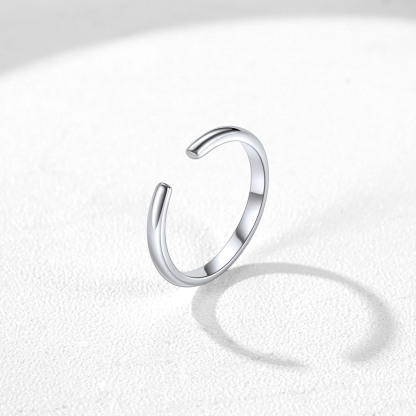 925 Sterling Silver Toe Ring Adjustable Band Ring Foot Jewelry