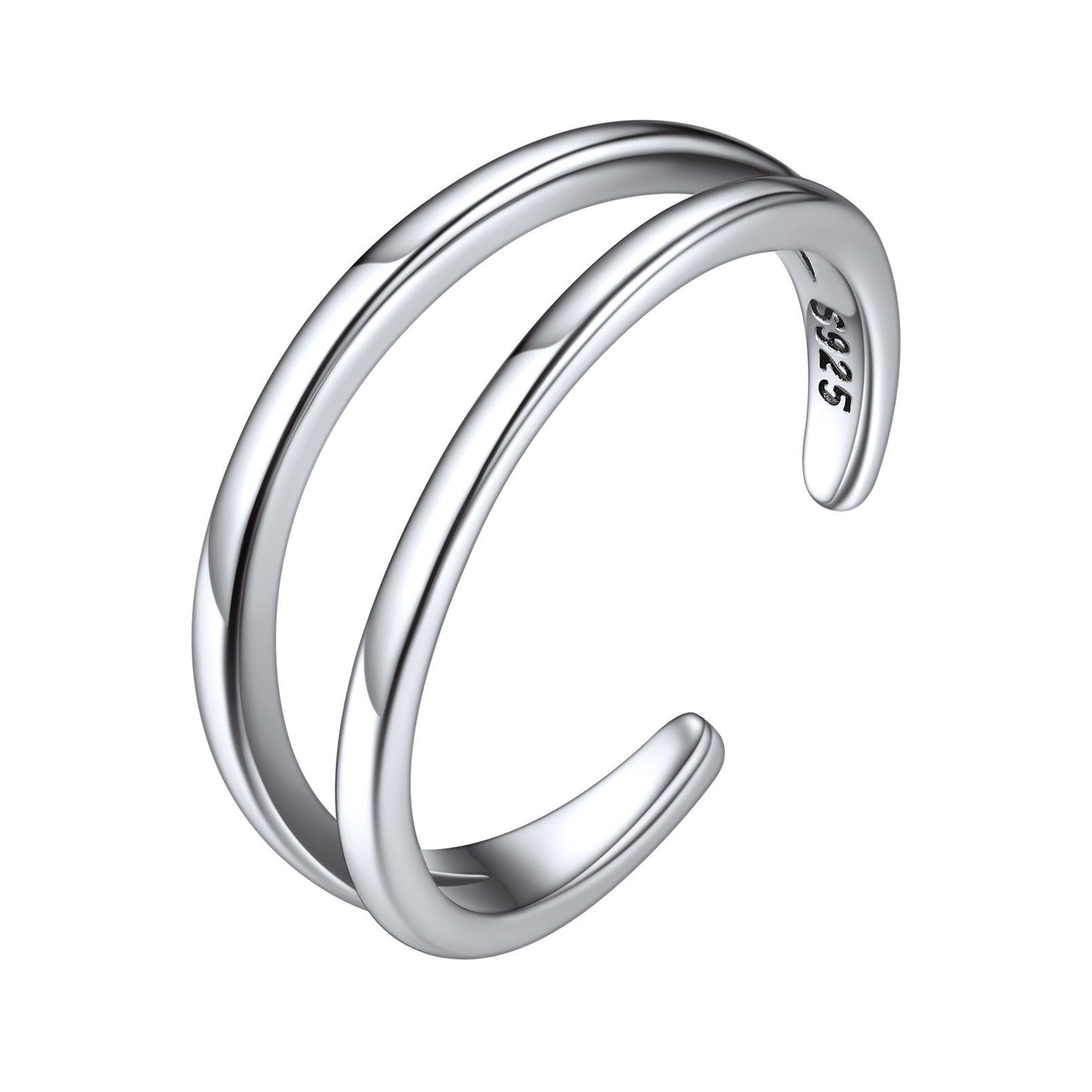 925 Sterling Silver Toe Ring Adjustable Band Ring Foot Jewelry