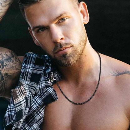 Classic 3mm Spiga Wheat Chain Necklace Gift for Men